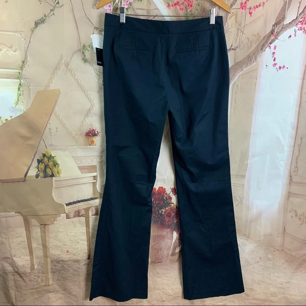 SOLD NEW Tahari Navy Blue Bootcut Terry Trousers Pant - Picture 5 of 11
